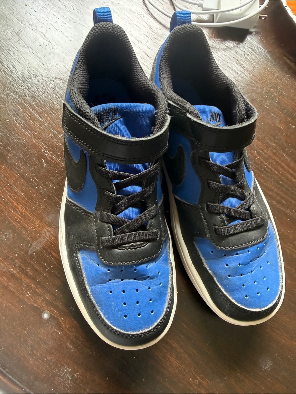 Nike Kids Royal Blue and Black High-Top Sneakers